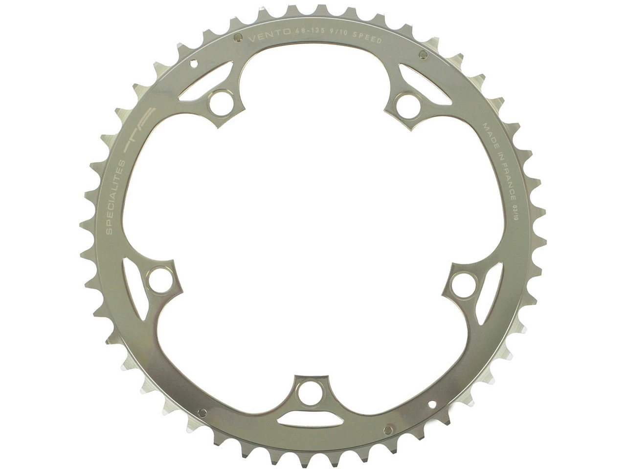 TA Kettenblatt Vento, Campagnolo 10-fach, 5-Arm, Außen, 135 Mm Lochkreis 3 TA Kettenblatt Vento, Campagnolo 10-fach, 5-Arm, Außen, 135 Mm Lochkreis