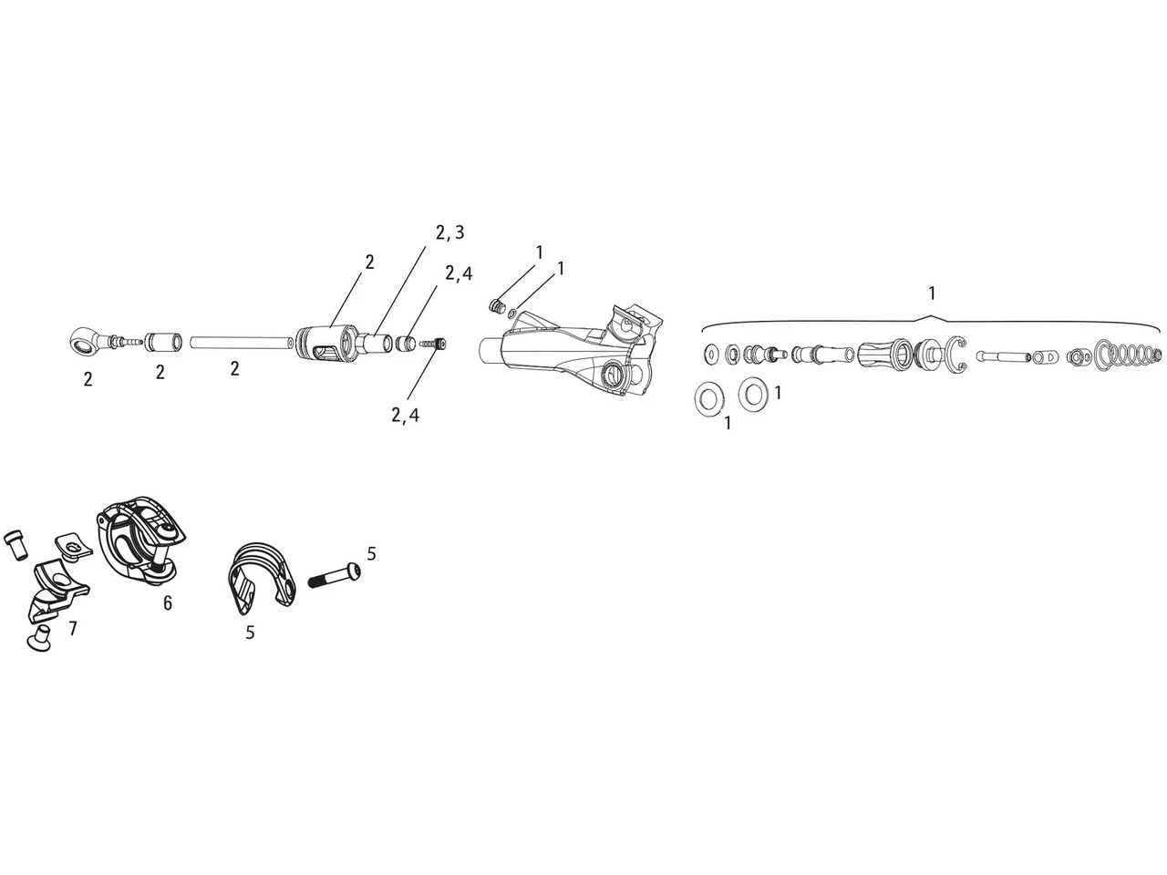 SRAM Ersatzteile XX (2010-2011) / XX World Cup (2011) Bremshebel 3 SRAM Ersatzteile XX (2010-2011) / XX World Cup (2011) Bremshebel