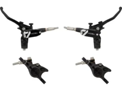 HOPE Tech 4 X2 V+h Set Scheibenbremse Mit Stahlflexleitung