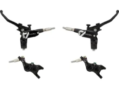 HOPE Tech 4 E4 V+h Set Scheibenbremse Mit Stahlflexleitung